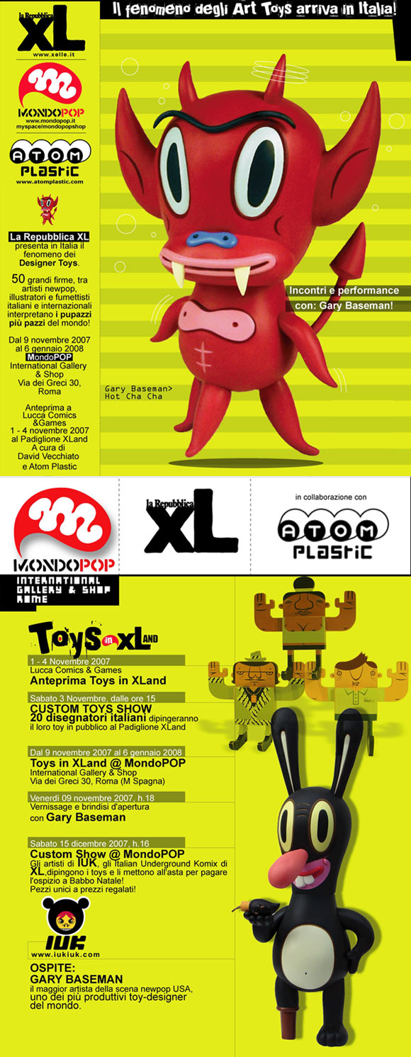 XL e il fenomeno degl Art Toys