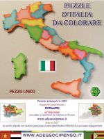 La copertina del Puzzle d'Italia da colorare